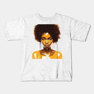 Afrocentric Woman Dripping With Melanin Kids T-Shirt